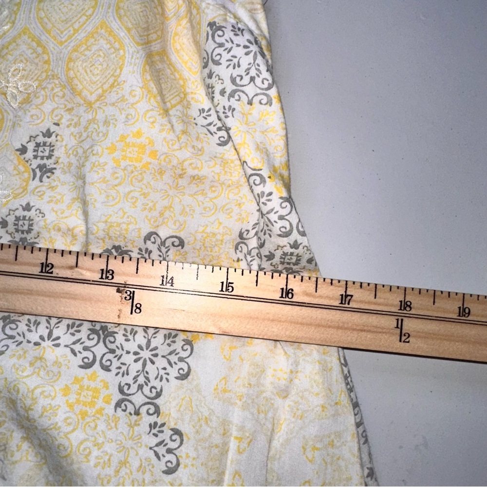 Rachel Zoe Dress Sz Sm? Yellow Eyelet Lace Detail Midi Prairie Cottage Core Boho - Picture 9 of 14